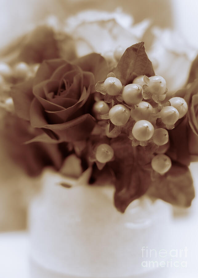 Sepia Toned Bouquet Photograph by Laura L Leatherwood