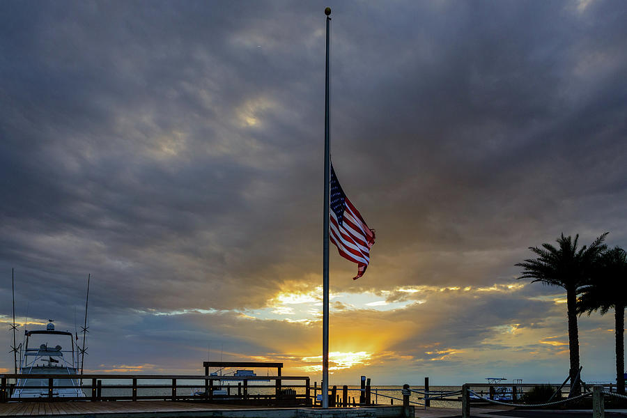 Sept 11th Flag Photograph by Steve Templeton