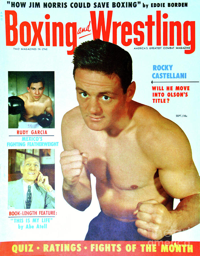 Sept 1953 Boxing And Wrestling Mag Cover Photograph