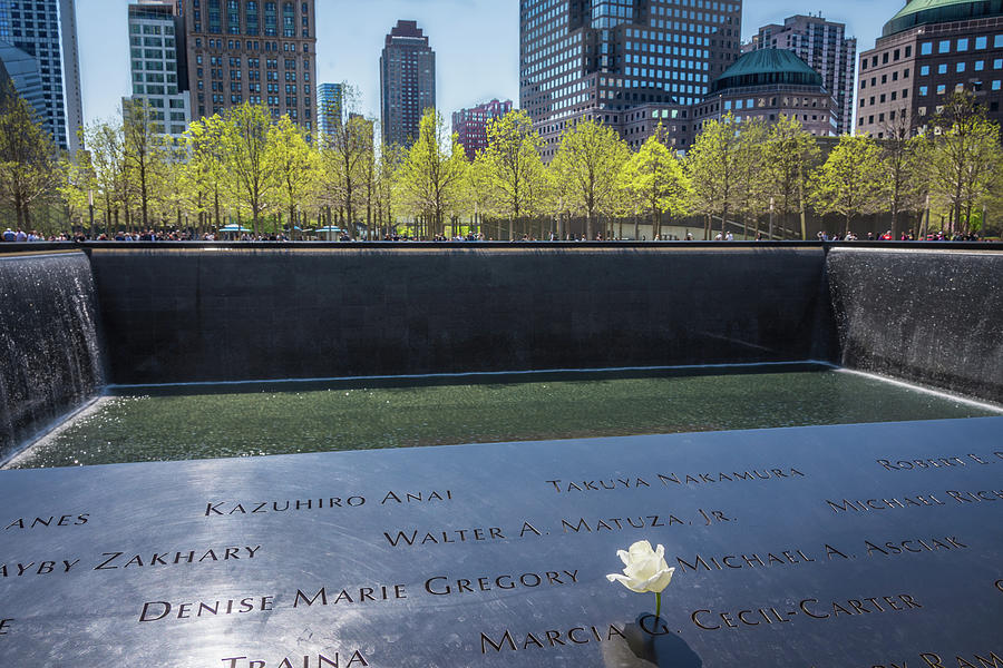 September 11 Memorial Pool Photograph by Debra Martz