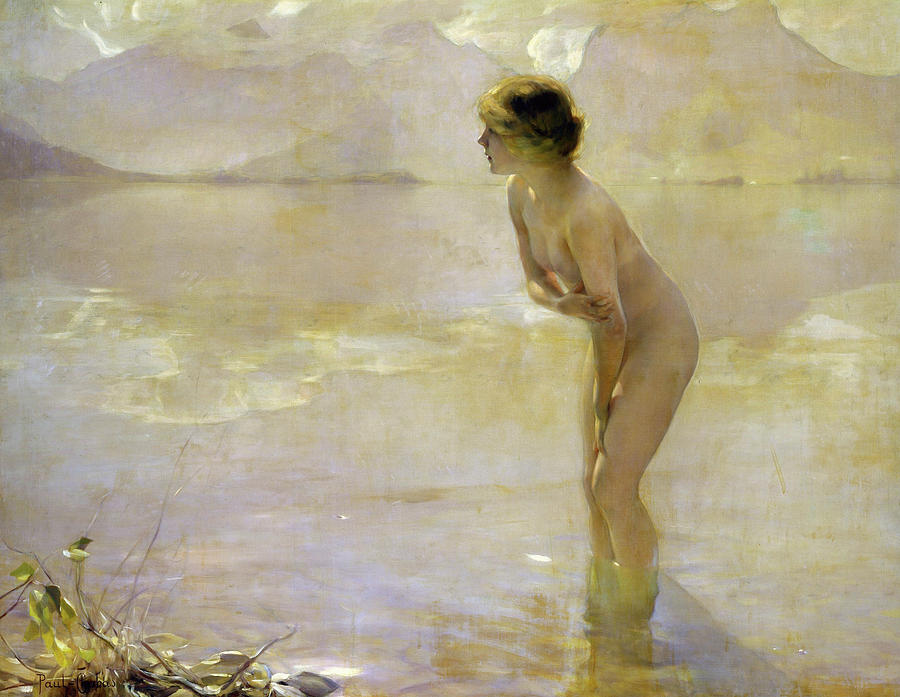 Paul Chabas Painting - September Morn, 1912 by Paul Chabas