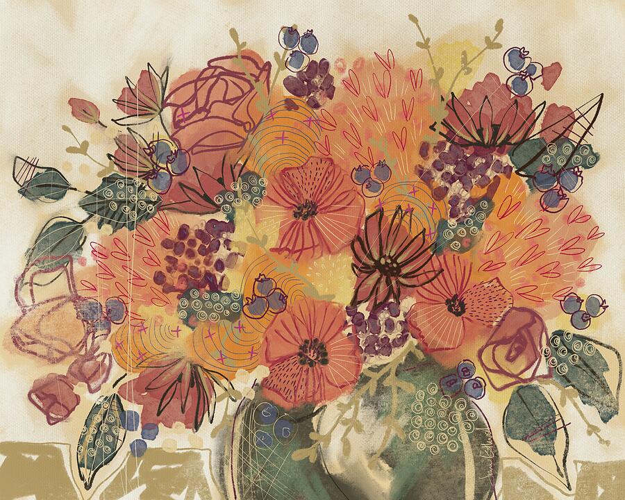 September Sun Flowers Drawing by Earth and Sky Illustration and Design September Sun Flowers Drawing by Earth and Sky Illustration and Design