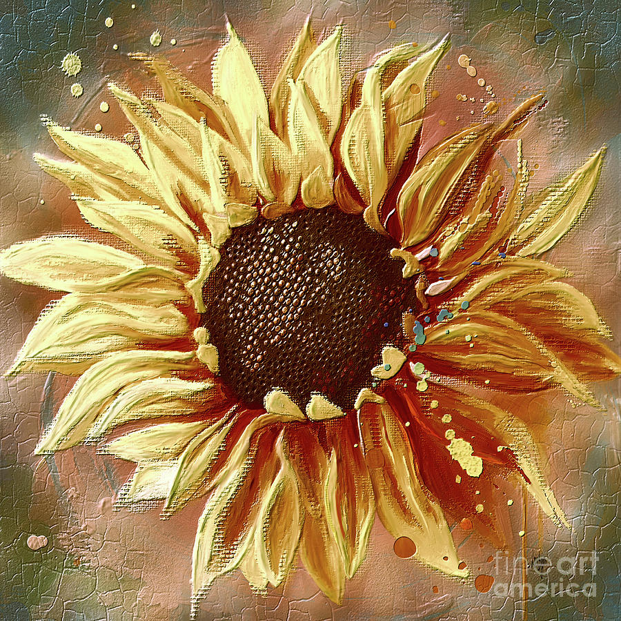 Sunflower Digital Art - September Sunflower by Lois Bryan
