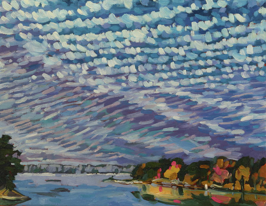 September Sunrise Weather Story Painting by Phil Chadwick