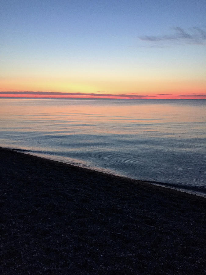 September Sunset At The Beach Photograph