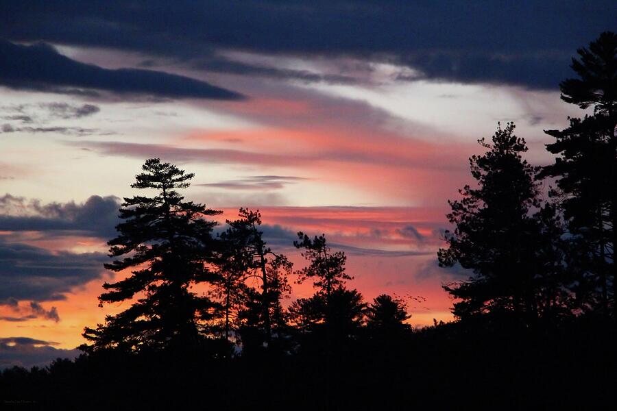 September Sunset over Woodbury Pond Photograph by Sandra Huston
