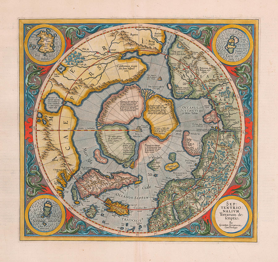 Septentrionalium Terrarum descriptio Amsterdam circa Painting by Gerard ...