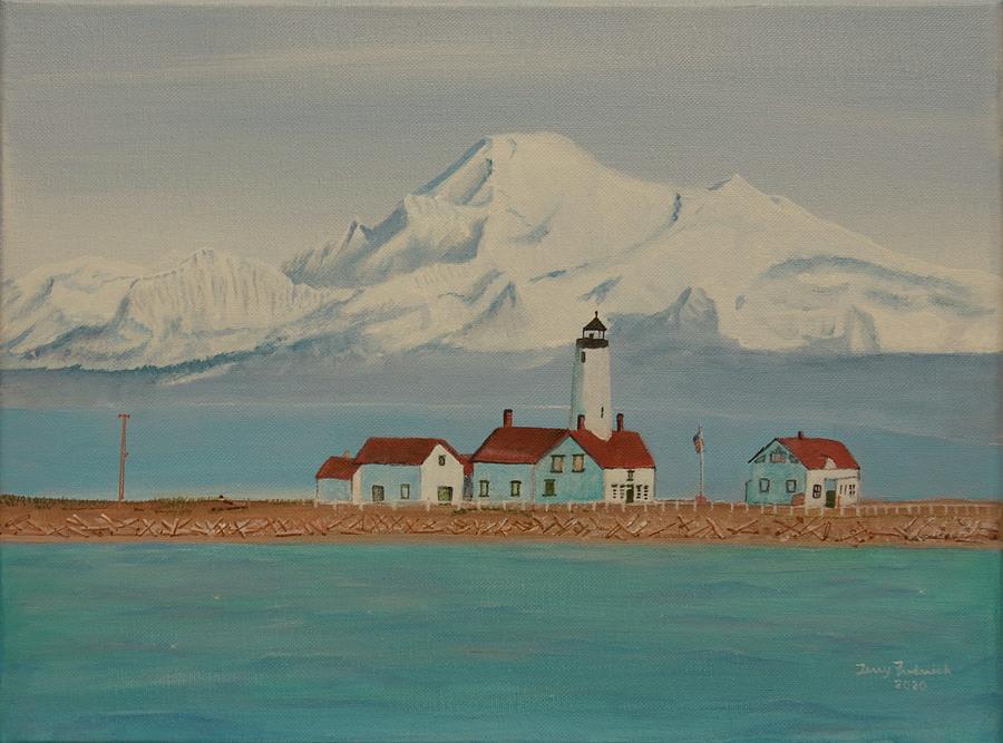 Sequim Light House Painting by Terry Frederick