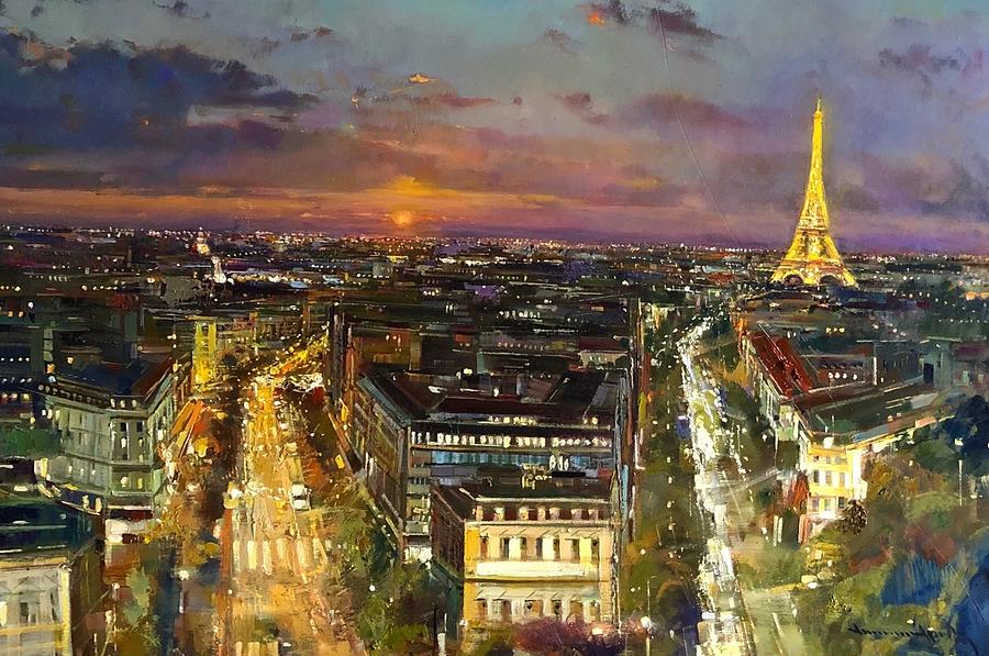 Sera A Parigi Painting by Vincenzo Aprile