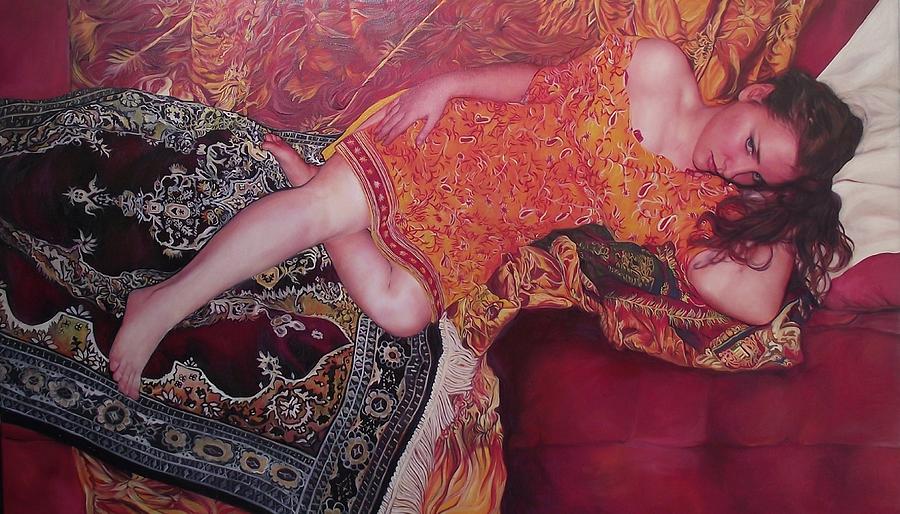 Oriental Nude Painting - Seray II by Safir Rifas