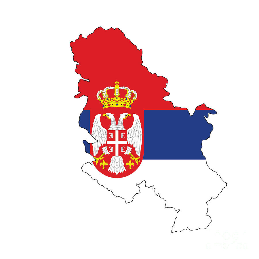 Serbia Flag Border Gift Country Pride Identity Fan Digital Art by Funny ...