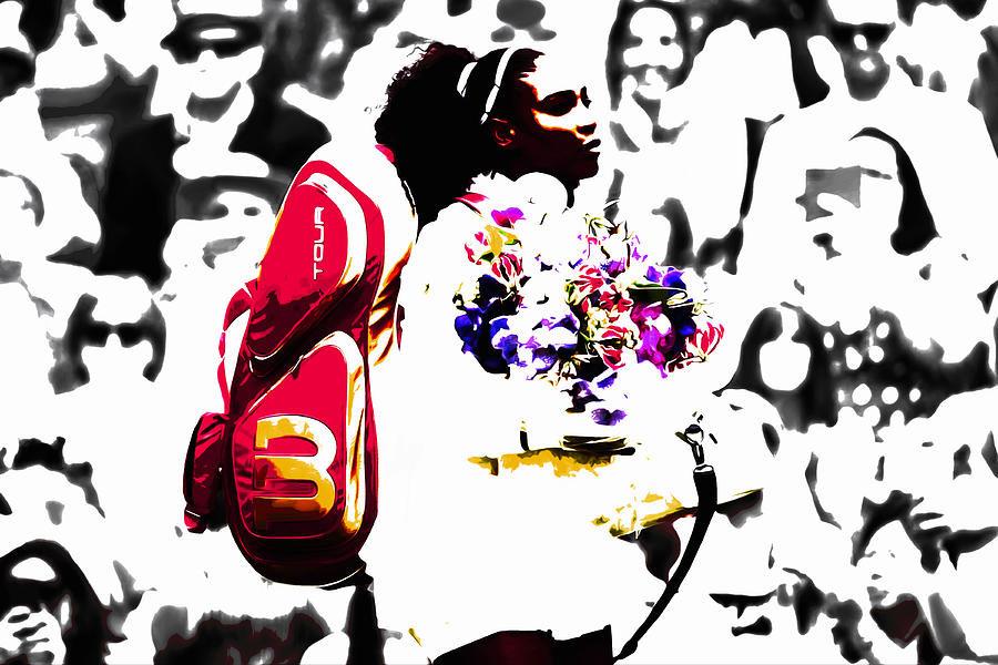 Serena Williams 1a Mixed Media by Brian Reaves