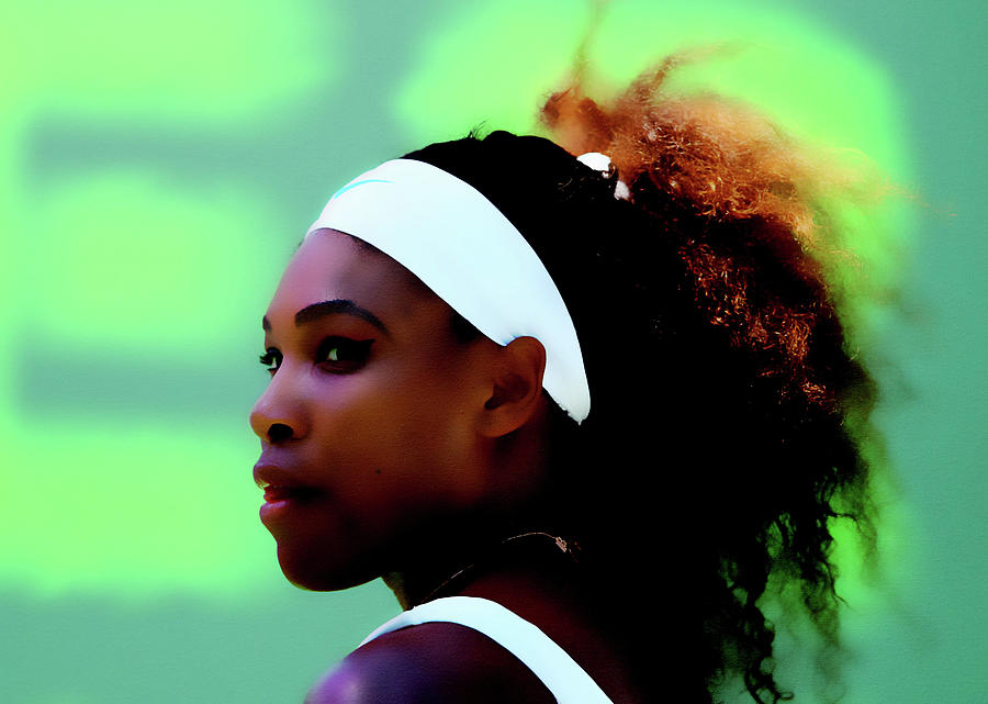 Serena Williams 5e Mixed Media by Brian Reaves