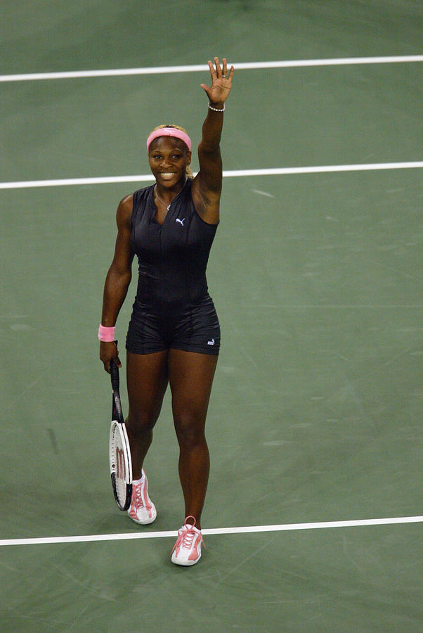Serena Williams acknowledges the crowd Photograph by Robert Laberge