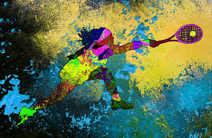 Serena Williams Painting - Serena Williams Dream 01 by Miki De Goodaboom