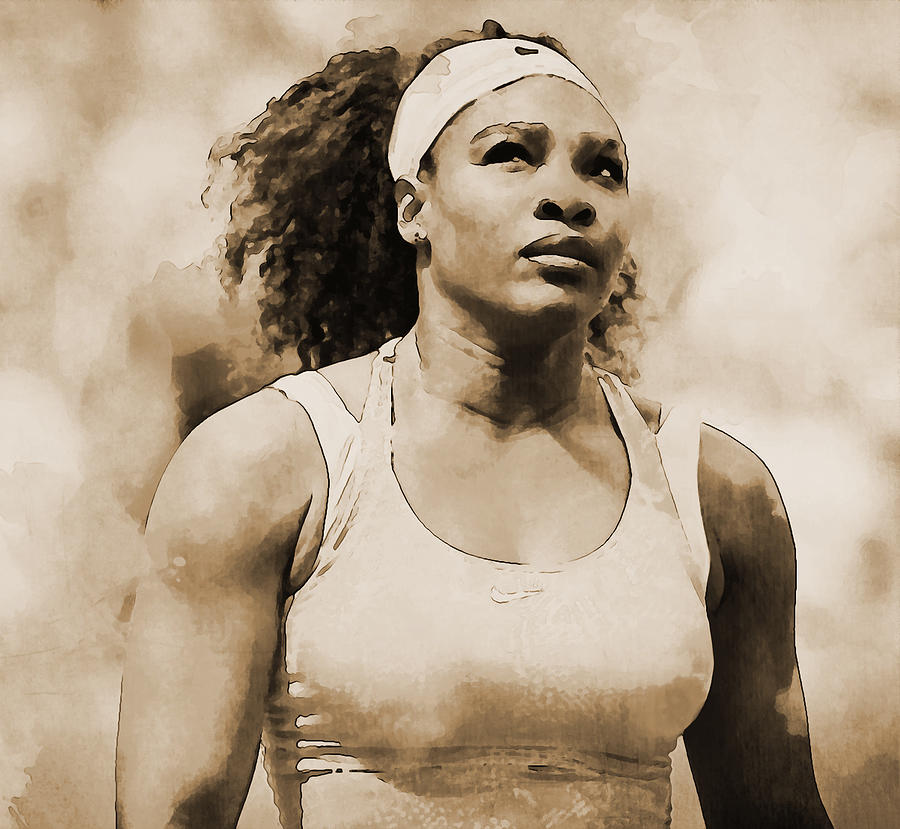 Serena Williams I See You Mixed Media by Brian Reaves