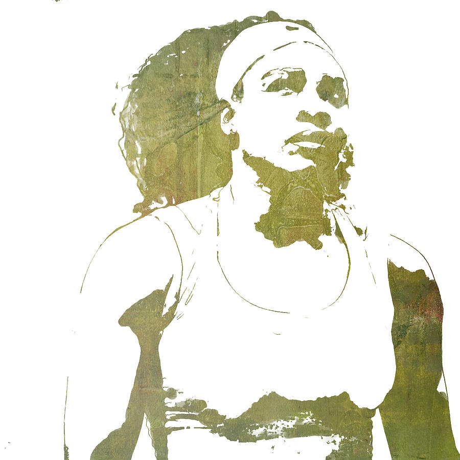 Serena Williams I see You Looking Mixed Media by Brian Reaves