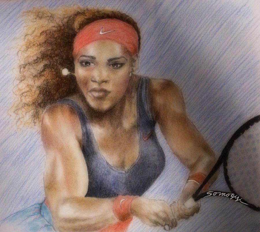 Serena Williams  Drawing by Jayne Somogy