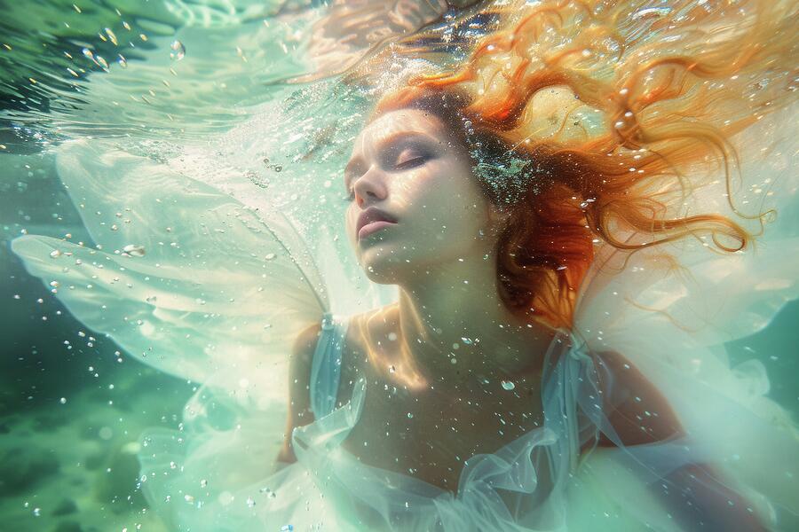 Serene Aquatic Fairy 01 Digital Art by Matthias Hauser Serene Aquatic Fairy 01 Digital Art by Matthias Hauser