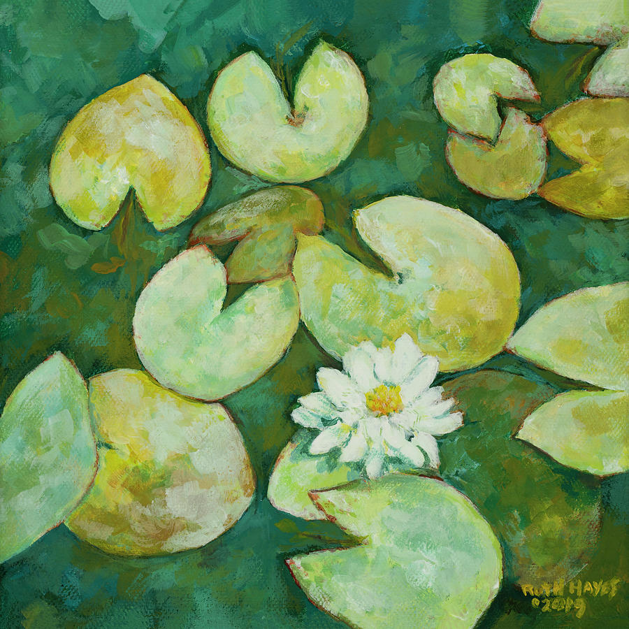 Serene Lily Pond Painting by Ruth Hayes - Fine Art America