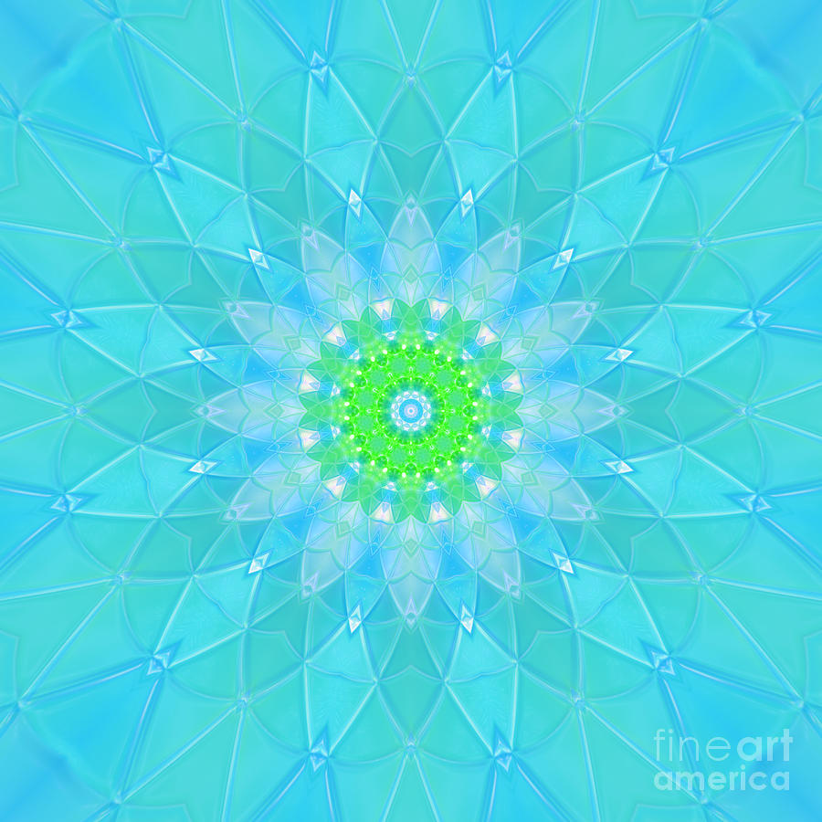 Serene Mandala Digital Art by Rachel Hannah