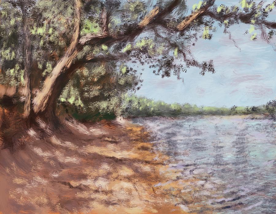 Serene Oasis - Little River Springs Digital Art by Larry Whitler