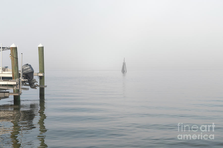 Serene Sea Fog Rolling Over The Wando River Photograph
