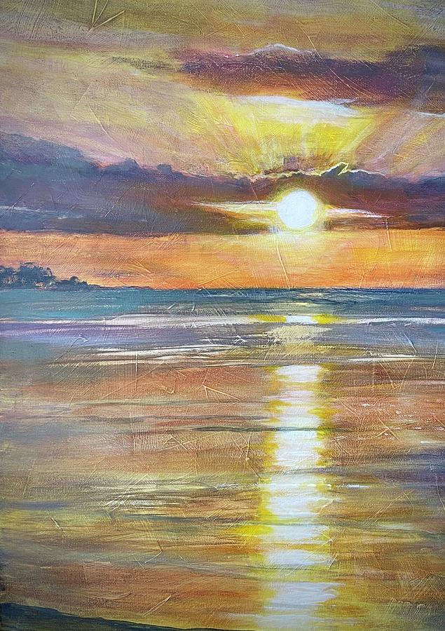 Serene Sunset Painting by Heather Matthews