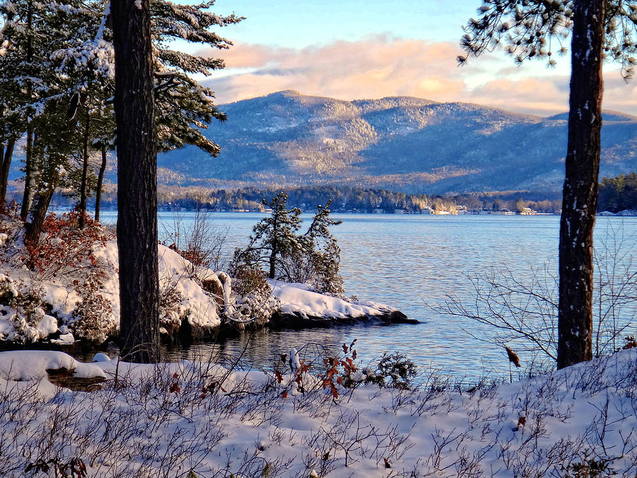 Serene Winter Lake View Photograph by Russel Considine