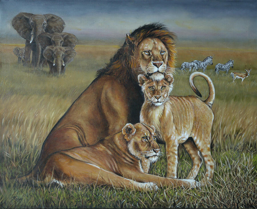  Serengeti Portrait Painting by Charles Berry