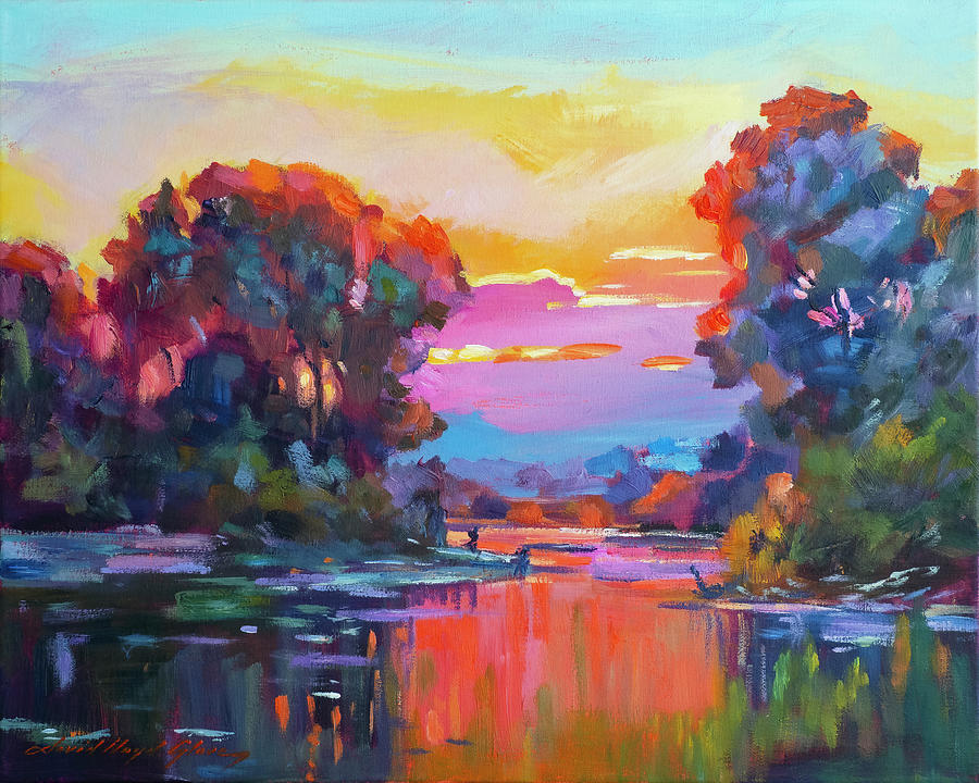 Serenity At Malibu Creek Painting by David Lloyd Glover