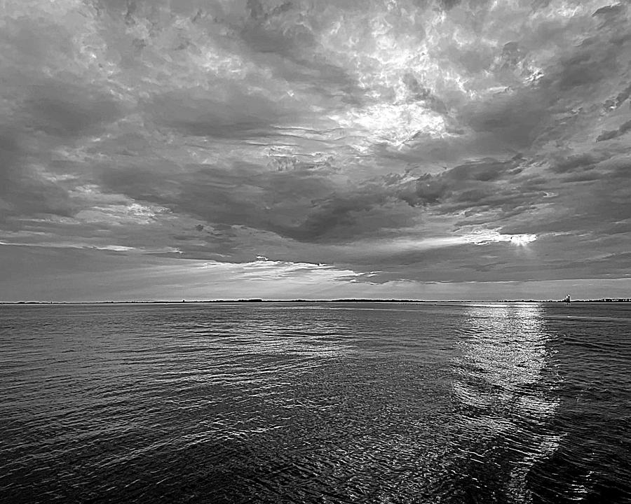 Serenity at Sunset BW Photograph by Lee Darnell