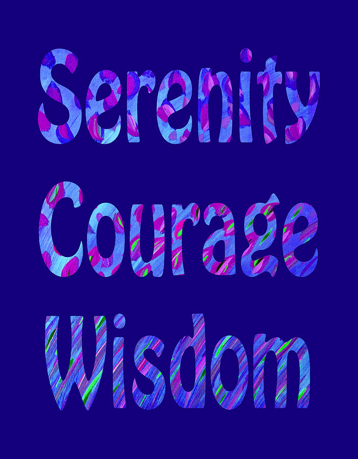 Serenity Courage Wisdom 325 Mixed Media by Corinne Carroll