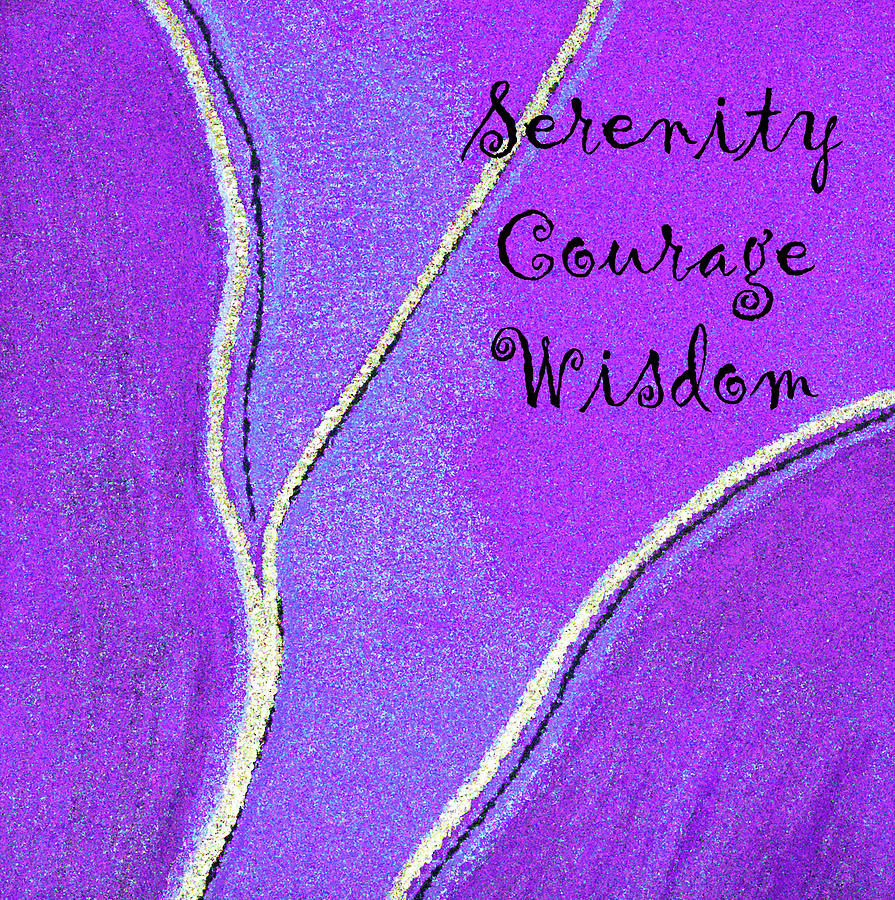 Serenity Courage Wisdom Abstract 1222 Painting by Corinne Carroll