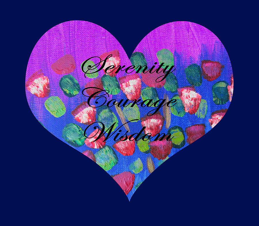 Serenity Courage Wisdom Heart 311 Painting by Corinne Carroll