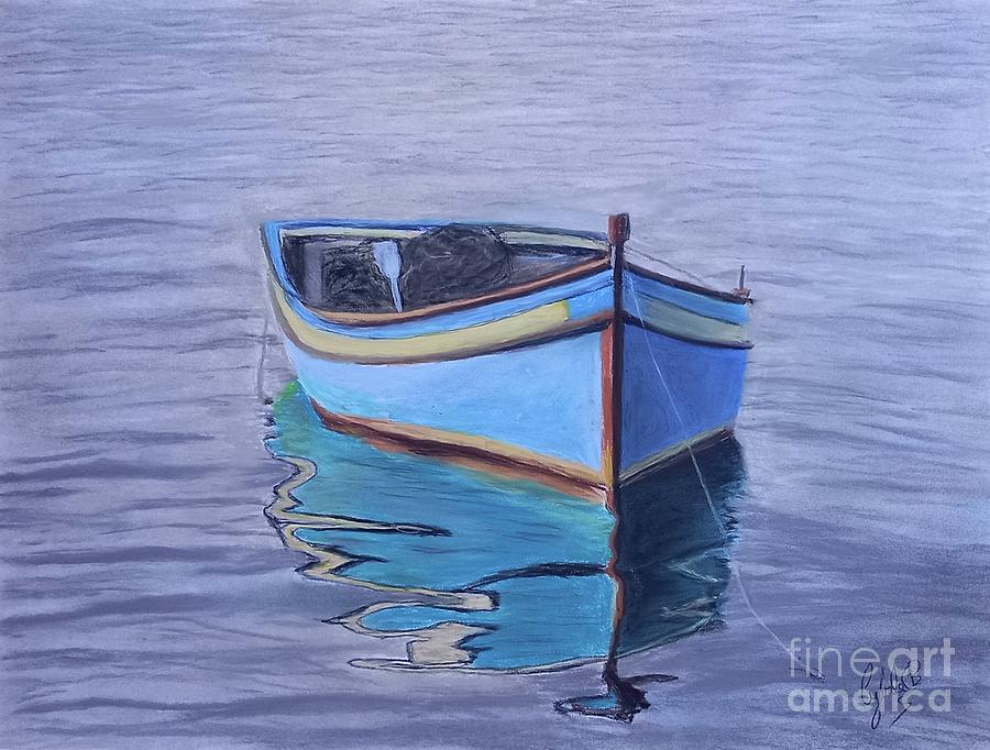 Boat Pastel - Serenity  by Cybele Chaves