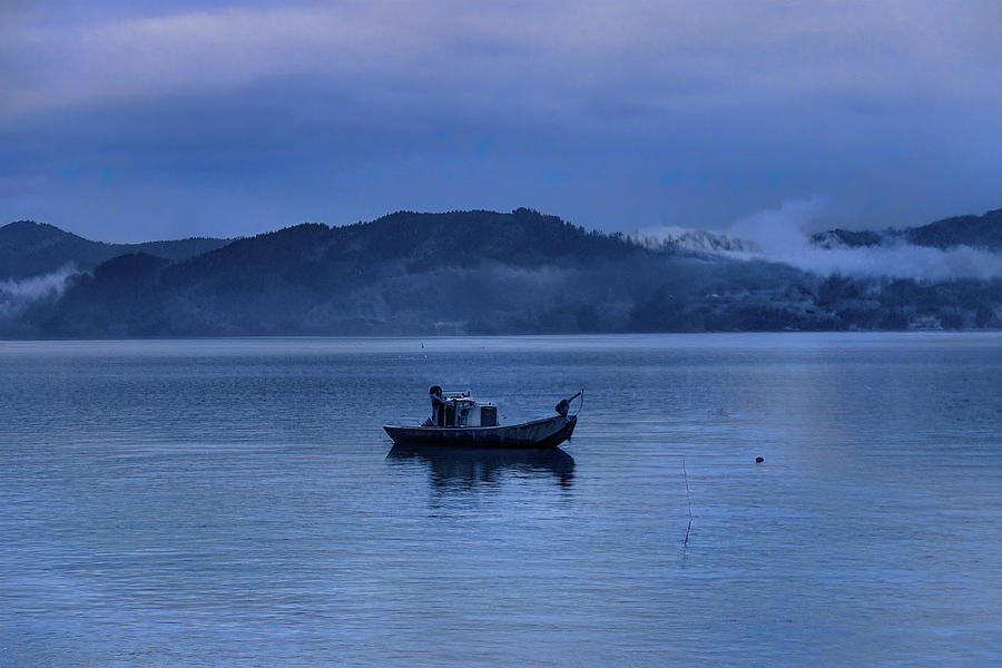 Serenity in blue Photograph by Cathy Anderson