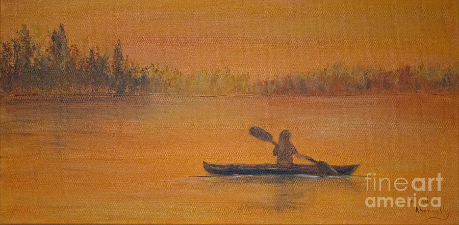 Sunset Painting - Serenity by Linda Abernathy
