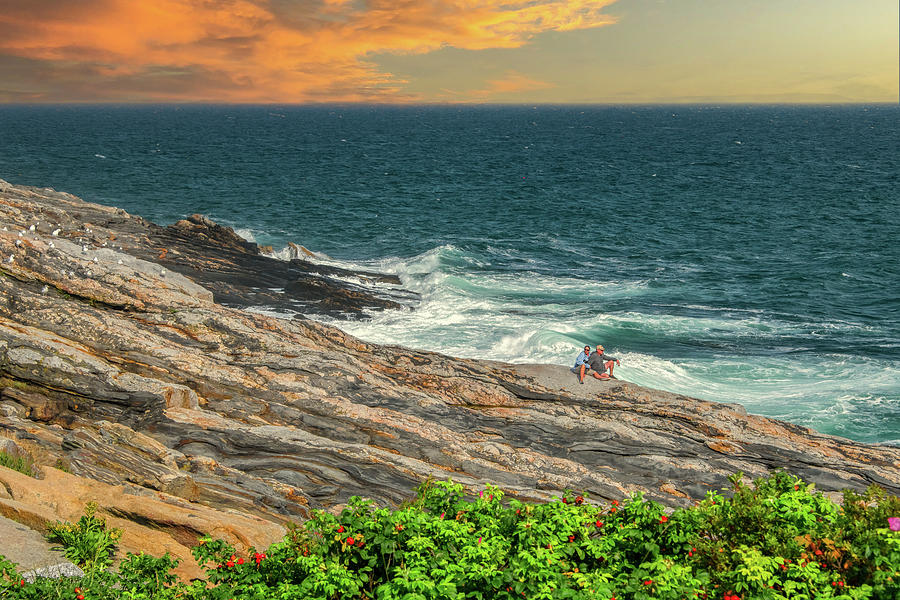 Serenity on the Maine Coast Photograph by Marcy Wielfaert