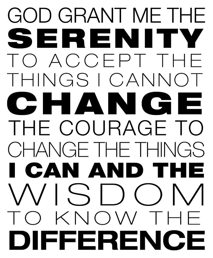 Serenity Prayer Poster nature nostalgia Painting by Will Taylor - Fine ...