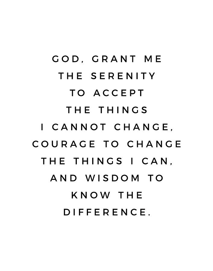 Serenity Prayer Serenity Prayer Wall Art God Me Painting by Harris ...