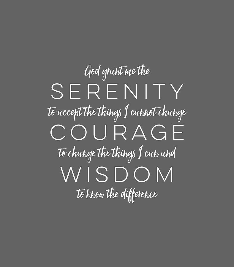 Serenity Prayer Text Digital Art by Dorian Tasbih - Fine Art America