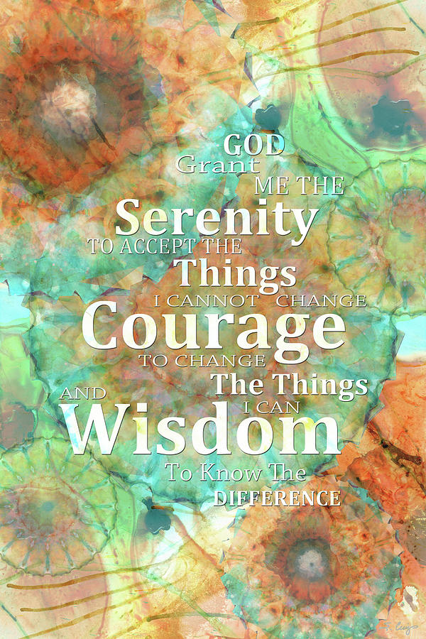 Serenity Prayer Warm Abstract 2 Painting by Sharon Cummings