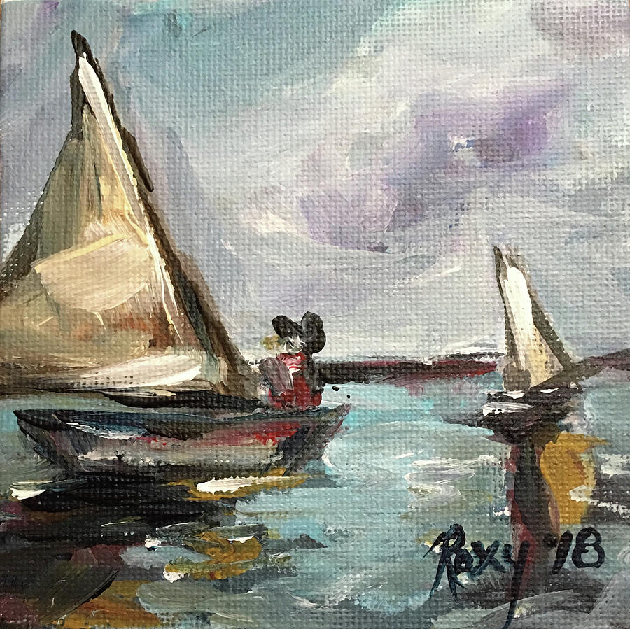 Serenity Sail Painting by Roxy Rich
