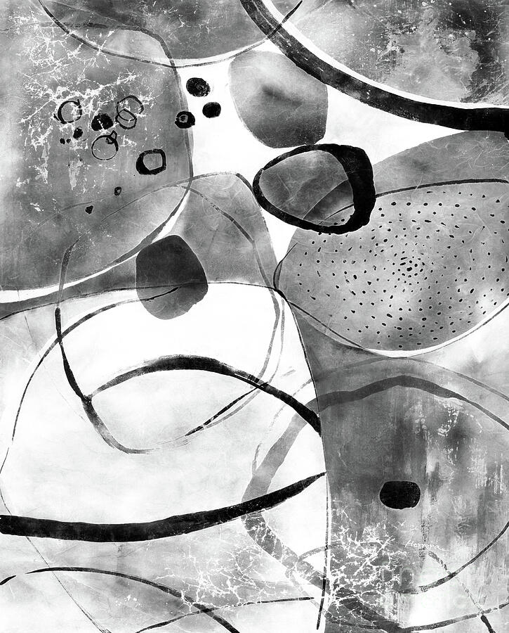 Serenity Stones In Gray And White Painting