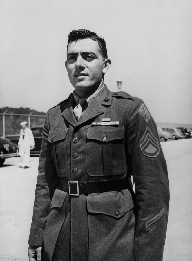 Sergeant John Basilone Stateside - WW2 1943 Photograph by War Is Hell Store