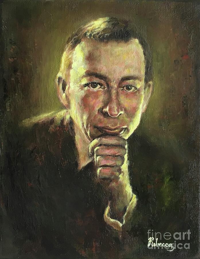 Russian Composer Painting - Sergei Rachmaninoff Portrait by Rebecca Mike