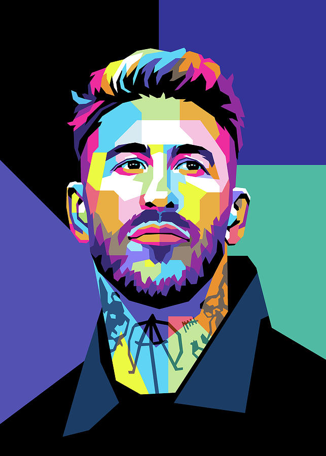 Sergio Ramos Digital Art by Syn Art - Pixels