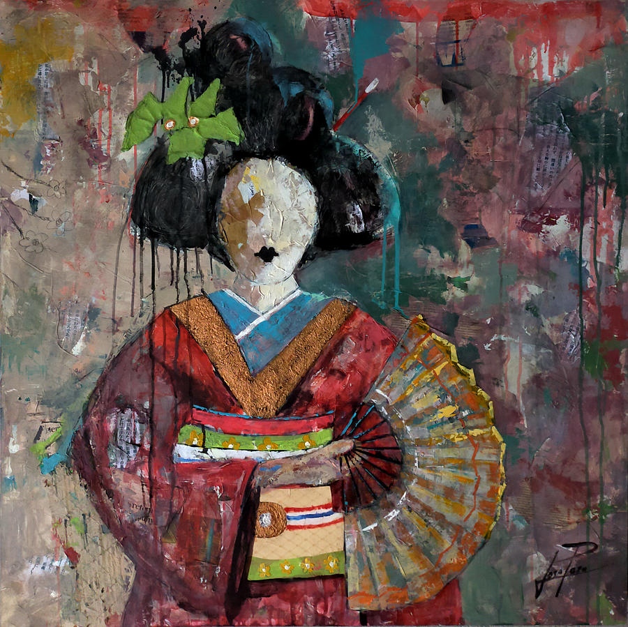 Serie Geisha 00069 Painting by Josep Pozo - Fine Art America