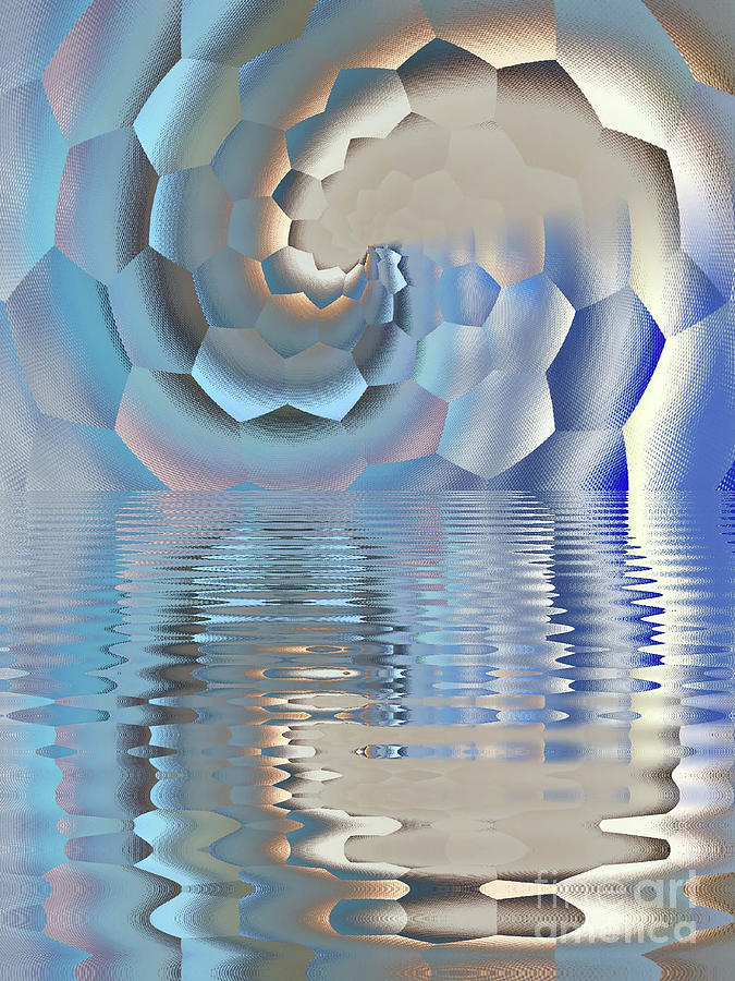 Series Burst Blue Reflection Digital Art by Alexandra Vusir